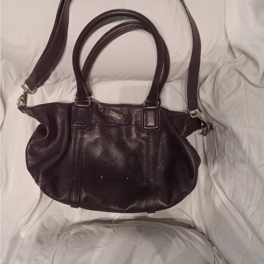 Authentic Leather Cole Haan Shoulder/Hand bag. Purple Color - Picture 5 of 14